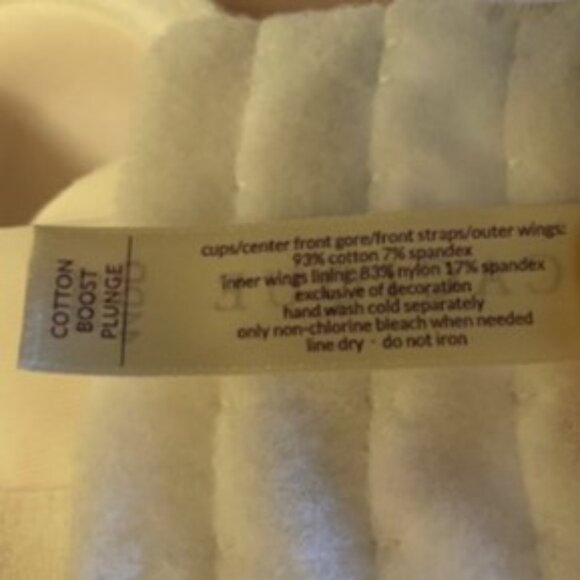 Cacique Cotton Boost Plunge T-Shirt Bra - Red Orange Plant Print  - 4 Hook - Picture 8 of 8